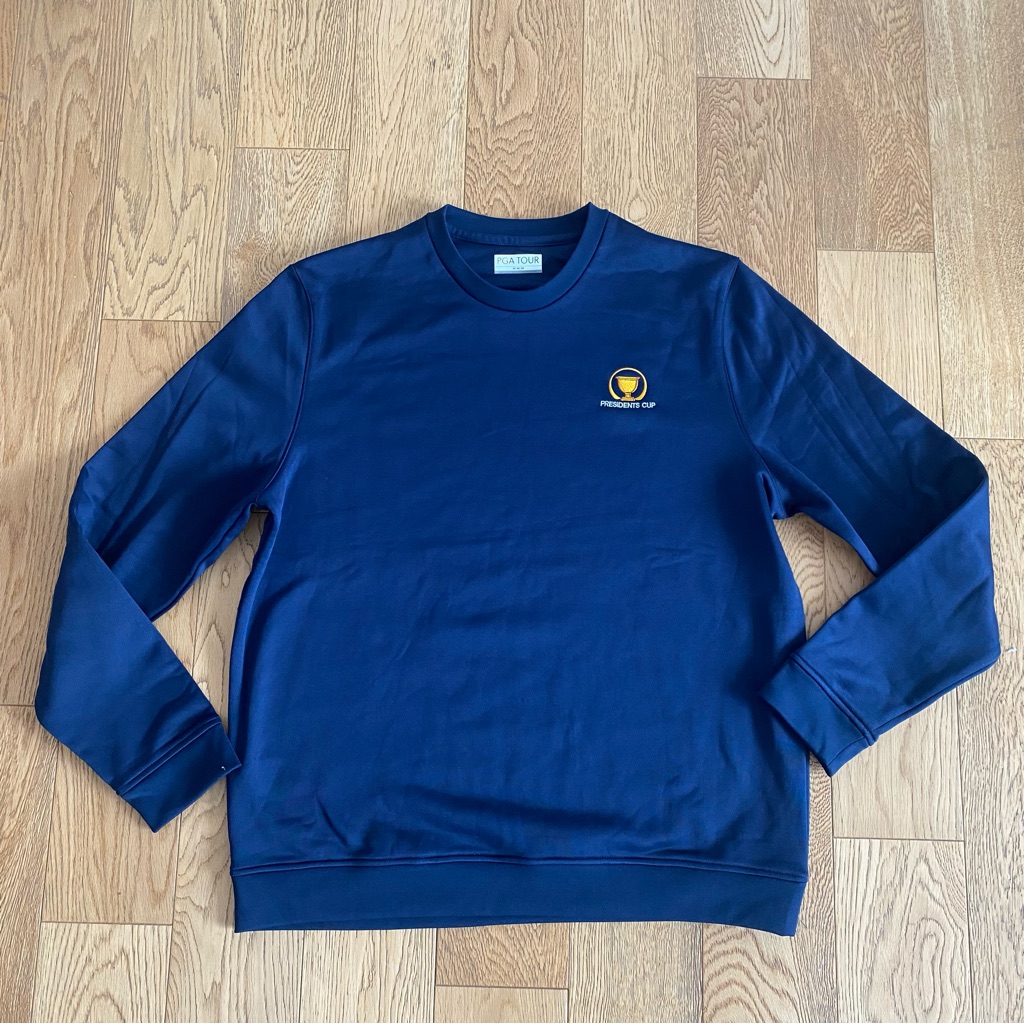Pga Tour Presidents Cup Golf Performance Crewneck Sweatshirt Embroidered Cup